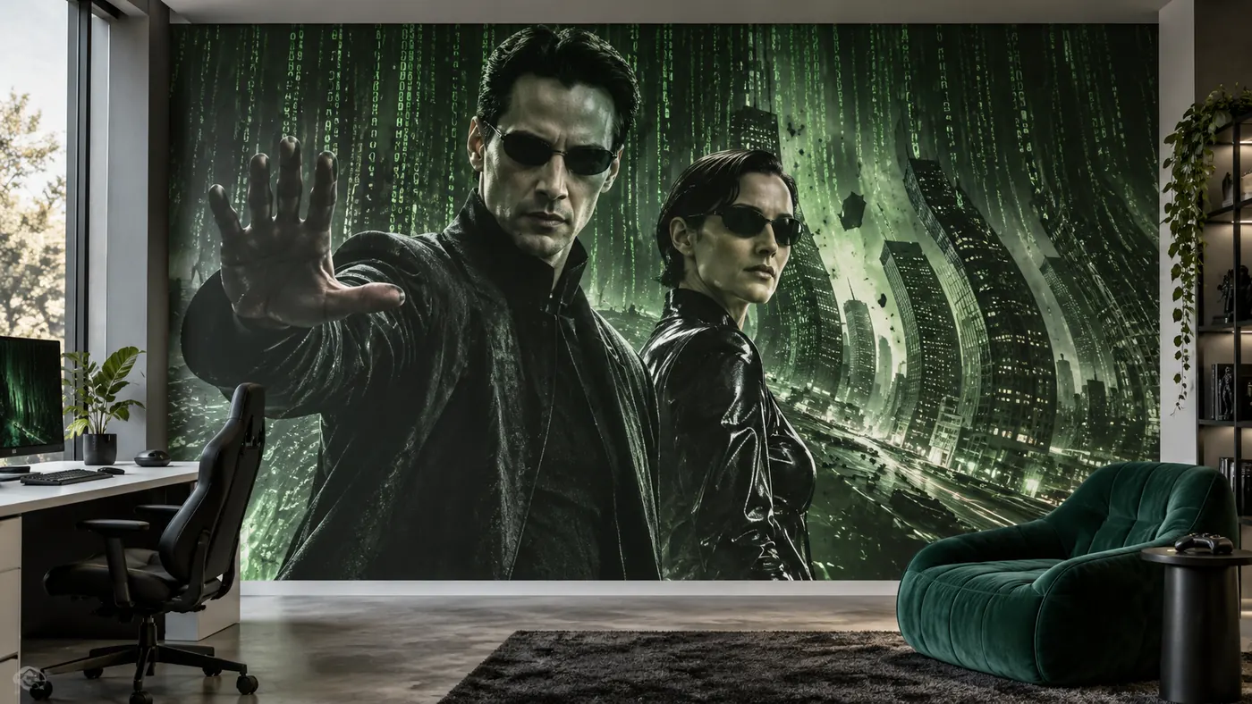 Vizualizace: digitální sci-fi svět – přímý tisk na stěnu