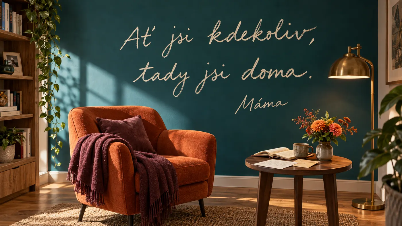 Vizualizace: rukopis blízkého člověka – přímý tisk na stěnu