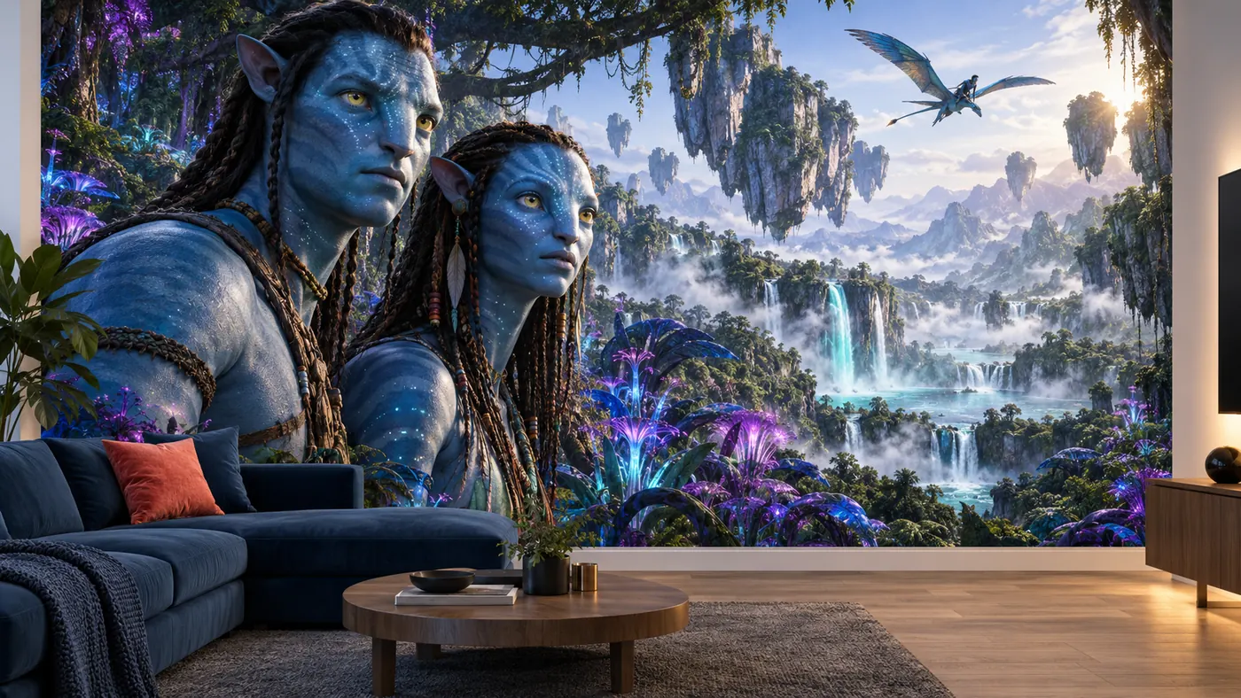 Vizualizace: fantasy svět na stěně – přímý tisk na stěnu