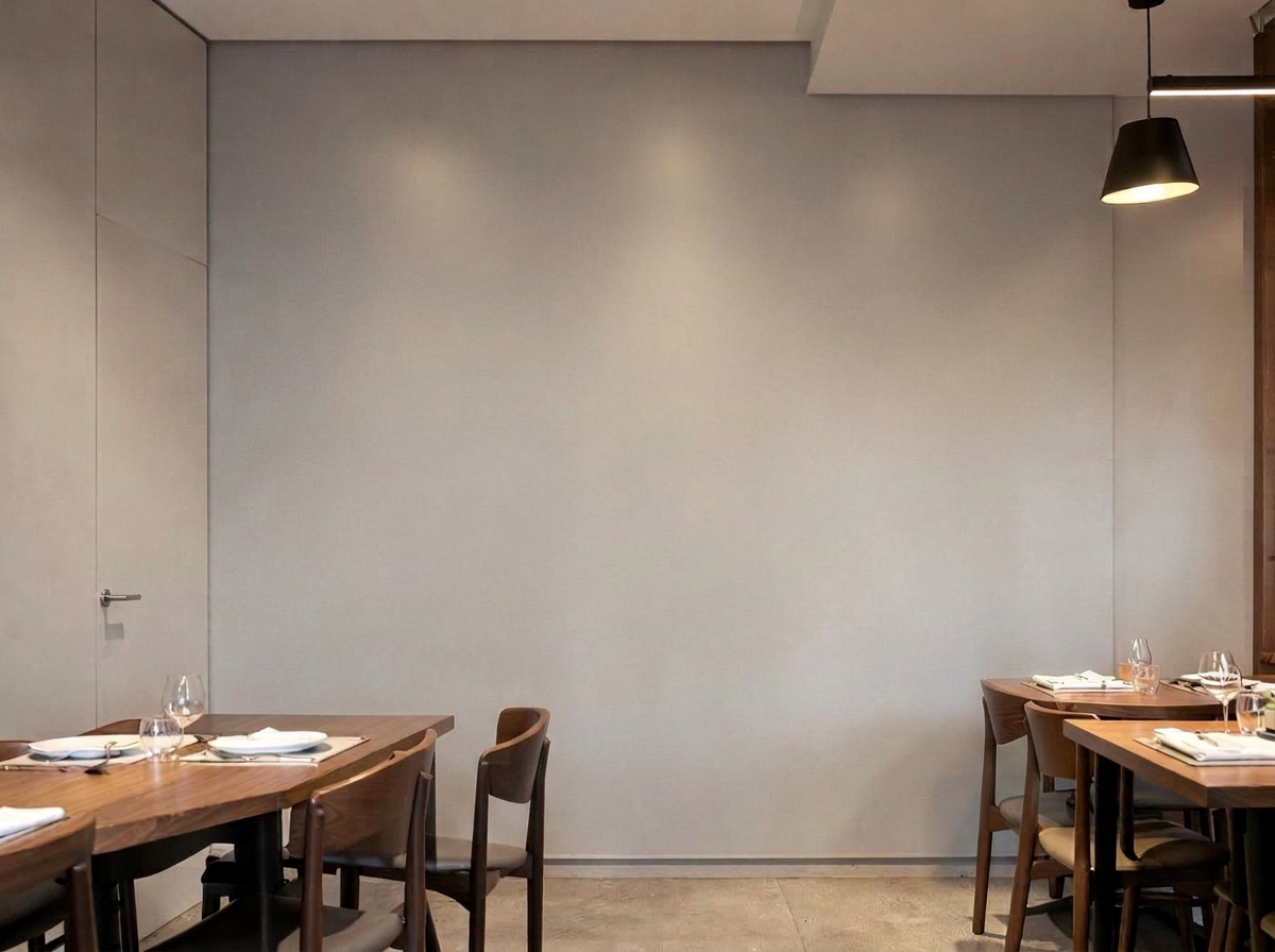 Prázdná stěna v restauraci před tiskem
